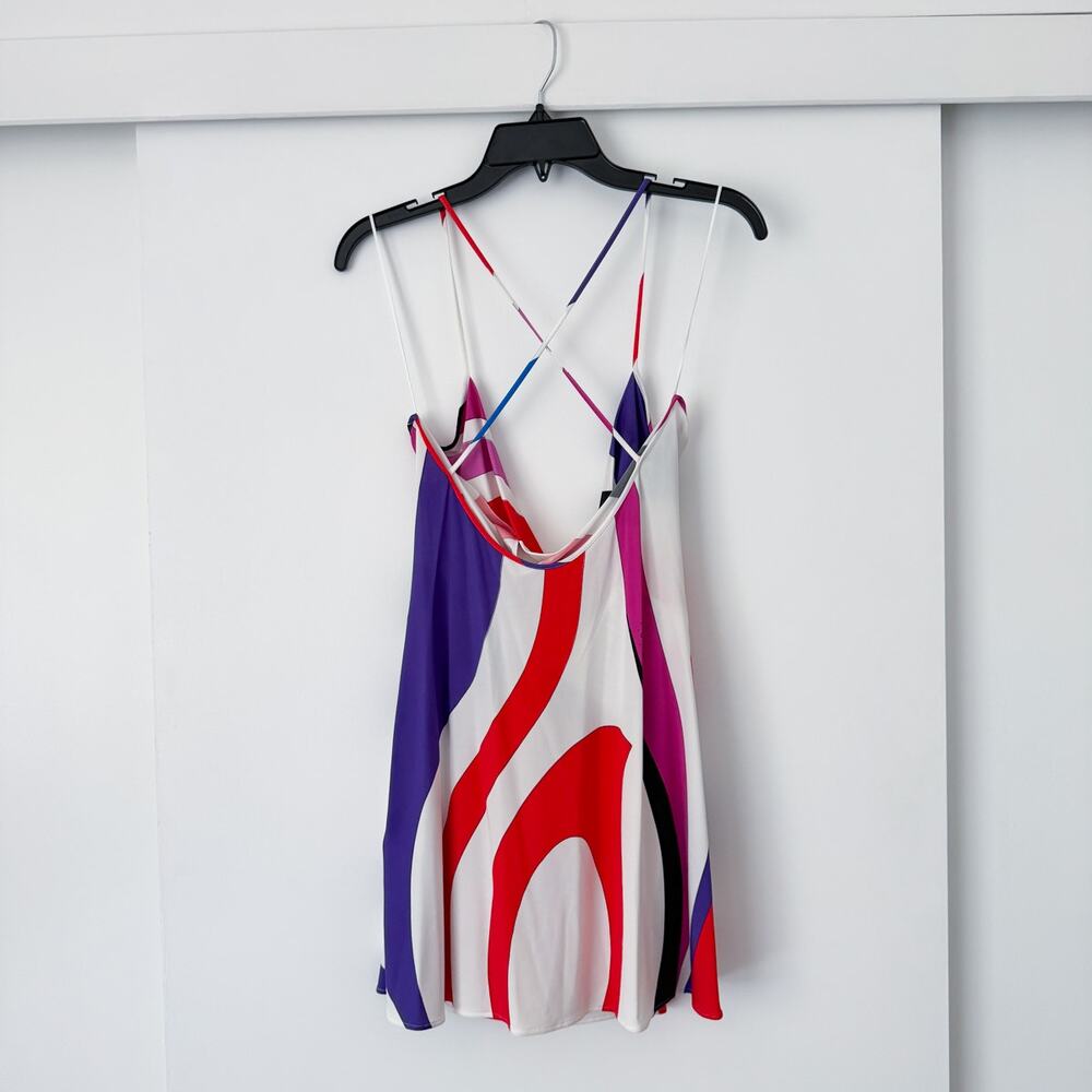 PUCCI Printed Satin-jersey Mini Dress Marmo size 44 - Picture 3 of 11